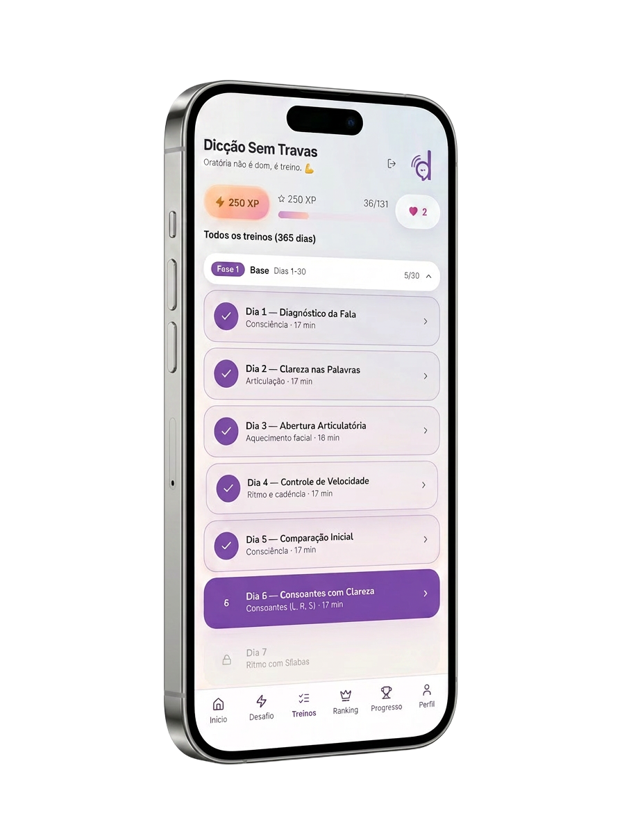 App Dicção Sem Travas